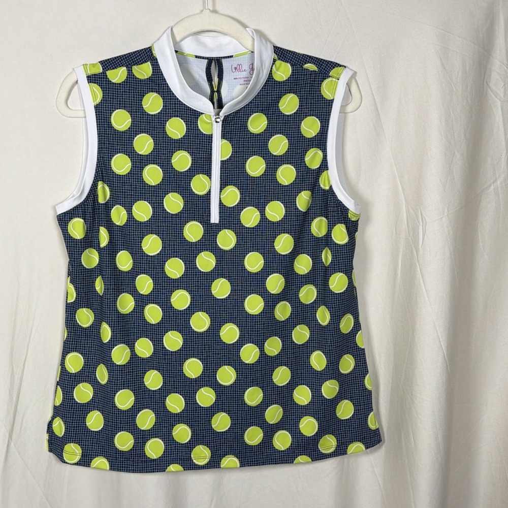 Lillie Green Women's‎ Performance Athletic Top Shirt Tennis Tank Size Petite L
